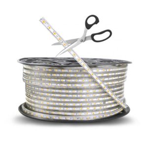 220V LED Strip Light With End Cap, Daylight 6000K, Per Metre