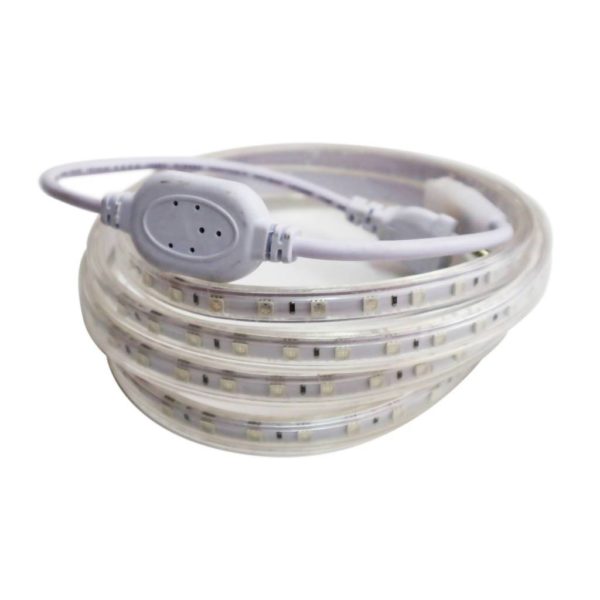 220V LED Strip Light With Power Supply & End Cap, Daylight 6000K, 1 Metre