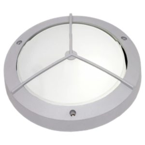 BRIGHT STAR BH050 Silver Round Bulkhead, 100W, E27, Die Cast Aluminium