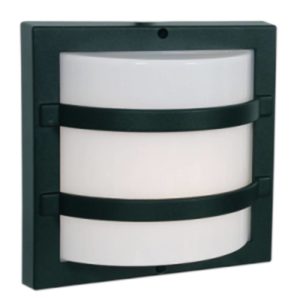 BRIGHT STAR BH062 Black Square Bulkhead, E27, 60W, Die Cast Aluminium