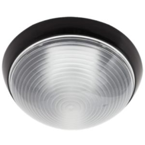 BRIGHT STAR BH064 Black Round Bulkhead, E27, 15W, CFL, PVC