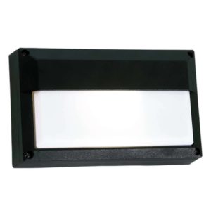 BRIGHT STAR BH074 Black Bulkhead With Lip Cover, 15W, E27, Die Cast Aluminium