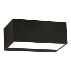 BRIGHT STAR BH082 Black Bulkhead With Down Facing Lens, 18W, E27, Die Cast Aluminium