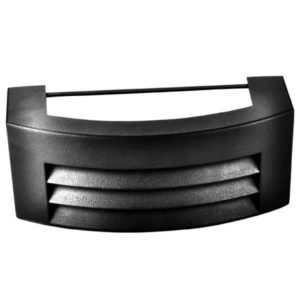 BRIGHT STAR BH093 Matt Black Oval Bulkhead With Louvre Cover, 14W, E27, Die Cast Aluminium
