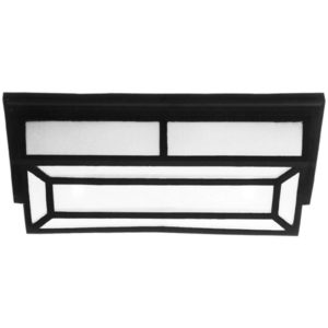 BRIGHT STAR BH3080 Black Bulkhead With Pattern Cover, 60W, 2 x E27, Die Cast Aluminium