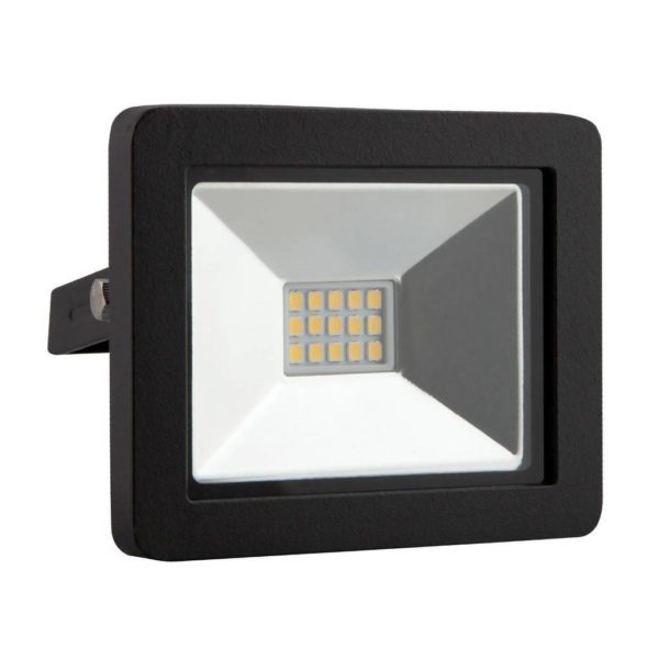 EUROLUX 10W LED Floodlight, 4000K, Black