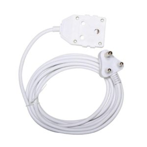 EUROLUX 5m Extension Lead, 2 x 10A, White