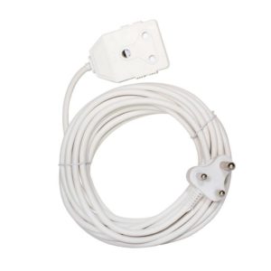 EUROLUX 5m Extension Lead, 2 x 16A, White