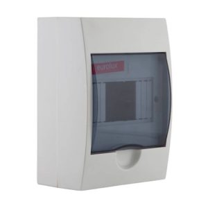 EUROLUX 6 Way Din Rail Distribution Board, Plastic, Surface Mounted