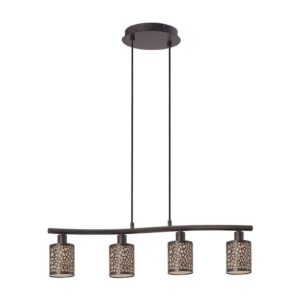 EUROLUX Almera P653 Pendant, 4 Light, Antique Brown