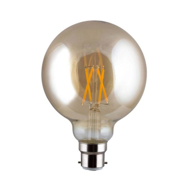 EUROLUX Amber LED Filament Mini Maxi, B22, 4W, Warm White