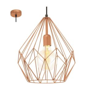 EUROLUX Carlton P704C Pendant, 1 Light Copper