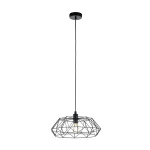 EUROLUX Carlton P778B Pendant, 1 Light, Black