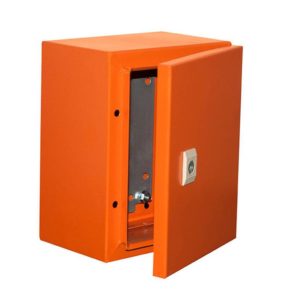 EUROLUX Electrical Enclosure, 250mm x 200mm, Steel, Orange