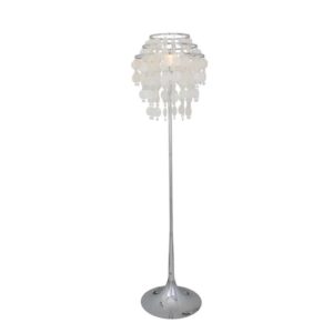 EUROLUX FL112 Chipsy Floor Light, E27, 60W, Steel Base, Crystal & Shells Shade