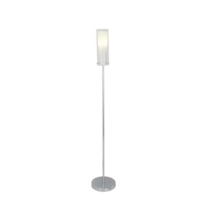 EUROLUX FL113 Pinto Floor Light, E27, 40W, Steel Base, Opal Glass Shade
