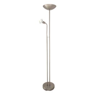 EUROLUX FL12SC Mother & Child Floor Light, E14, 40W, Pressed Steel, Satin Chrome