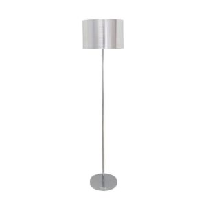 EUROLUX FL133 Floor Light, E27, 60W, Satin Chrome Base, Silver Shade