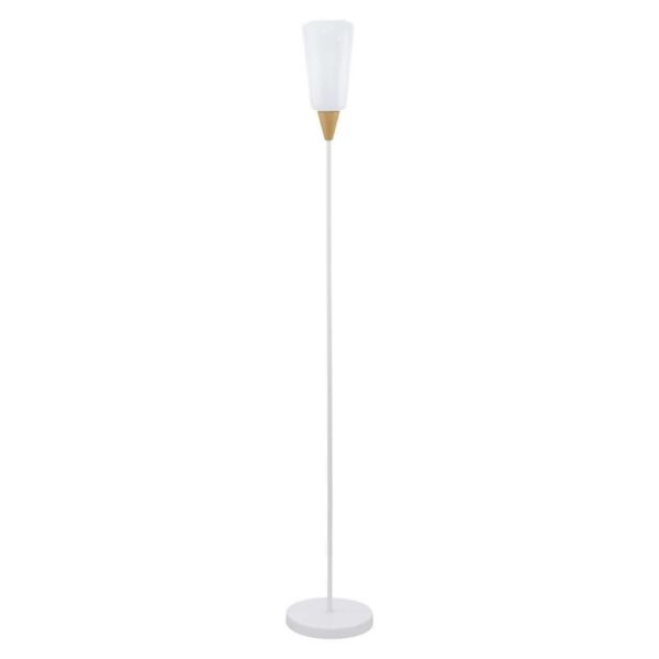 EUROLUX FL157 Pentone Floor Light, E27, 100W, Oak & White