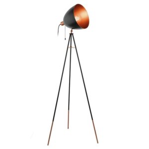 EUROLUX FL202 Chester Floor Light, E27, 60W, Black & Copper Hungry