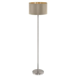 EUROLUX FL206TG Maserlo Floor Light, E27, 60W, Taupe & Gold