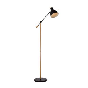 EUROLUX FL218B Tai Floor Light, E27, 40W, Black & Wood