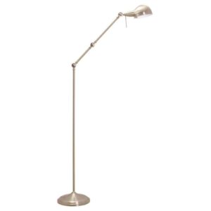 EUROLUX FL23SC Angle Standing Floor Light, E27, 60W, Satin Chrome