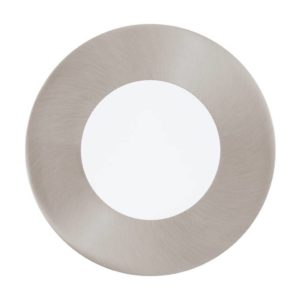 EUROLUX Fueva 1 Round Recessed Luminaire Downlight, 2.7W, 3000k, Satin Nickel