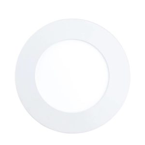 EUROLUX Fueva 1 Round Recessed Luminaire Downlight, 7W, 3000k, White