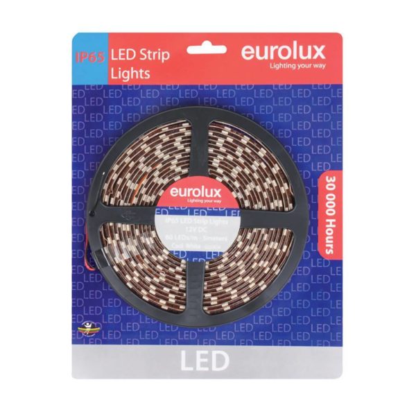 EUROLUX G650CW, 5m 5050 LED Strip, Warm White, 60 LED's Per Meter