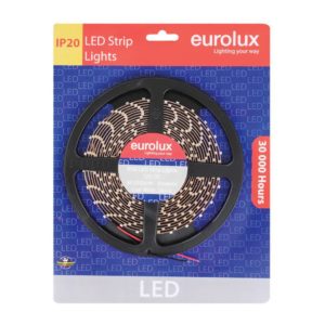 EUROLUX G654CW, 5m 3528 LED Strip, Cool White, 60 LED's Per Meter