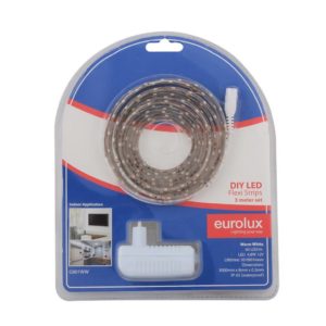 EUROLUX G801WW DIY LED Strip, 3 Metres, 12V, Warm White