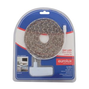 EUROLUX G802CW DIY LED Strip, 5 Metres, 12V, Cool White