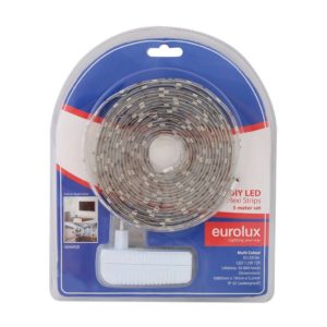 EUROLUX G806RGB DIY LED Strip With Sensor & Remote, 5 Metres, 12V, RGB (Red/Green/Blue)