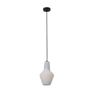 EUROLUX Milano P796W Pendant, Small, 1 Light, Milk White Glass