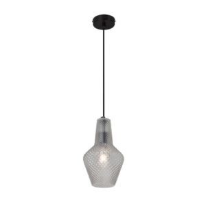 EUROLUX Milano P797CL Pendant, Large, 1 Light, Clear Glass