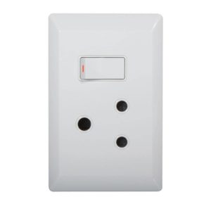 EUROLUX Recessed Plastic Wall Socket, 1 x 16A, 50mm x 100mm