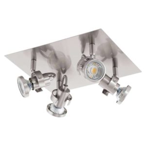 EUROLUX S152 Tukon 3 LED Spot Light, GU10, 4 x 3.3W, Satin Chrome