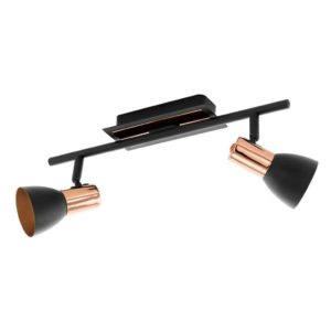 EUROLUX S154 Barnham LED Spot Light, GU10, 2 x 3.3W, Black & Copper