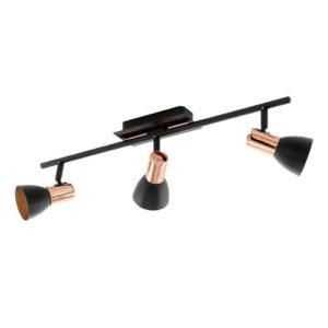 EUROLUX S155 Barnham LED Spot Light, GU10, 3 x 3.3W, Black & Copper