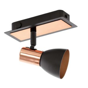 EUROLUX S156 Barnham LED Spot Light, GU10, 1 x 3.3W, Black & Copper