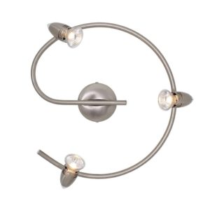 EUROLUX S221SC Magnum Spiral Spot Light, 3 x GU10, 50W, Satin Chrome