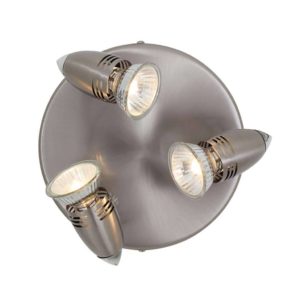 EUROLUX S222SC Magnum Round Spot Light, 3 x GU10, 50W, Satin Chrome