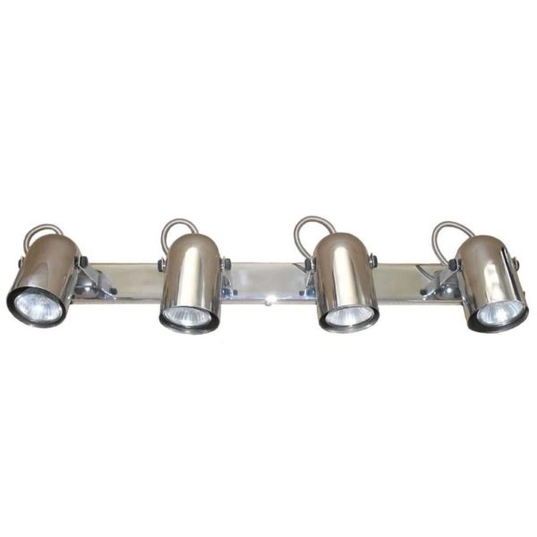 EUROLUX S343 New Age Spot Light On Bar Mount, 4 x GU10, 50W, Polished Chrome