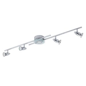 EUROLUX S362 Cerbero LED Spot Light On Double Bar Mount, 5 x GU10, 3W, Chrome