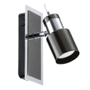 EUROLUX S371B Davida LED Spot Light On Bar Mount, 1 x GU10, 5W, Chrome & Black