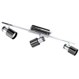 EUROLUX S373B Davida LED Spot Light On Bar Mount, 3 x GU10, 5W, Chrome & Black