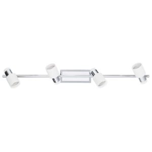 EUROLUX S374 Davida LED Spot Light On Bar Mount, 4 x GU10, 5W, Chrome & White