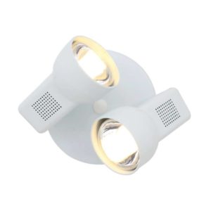 EUROLUX S37W Quattro Spot Light On Round Plate, 2 x E27, R80, 60W, White