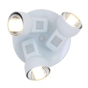 EUROLUX S39W Quattro Spot Light On Round Plate, 3 x E27, 60W, R80, White